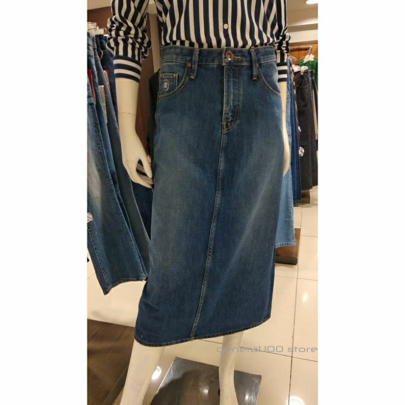 LOGO JEANS - Rok Denim Wanita Logo Jeans Original