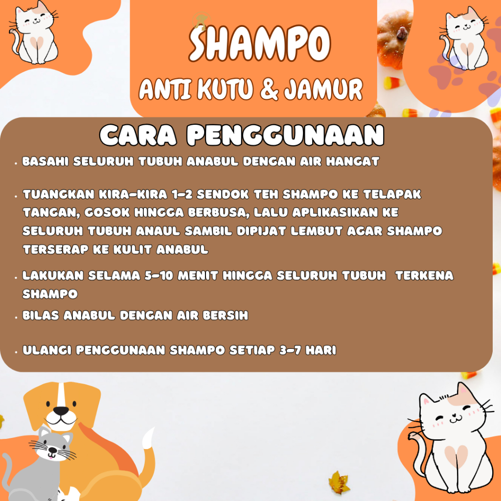 Pinkshop_76 Shampo Kucing Shampo Anti Kutu Shampo Jamur Kucing Anjing Kill Flea Shampo Kucing Shampo