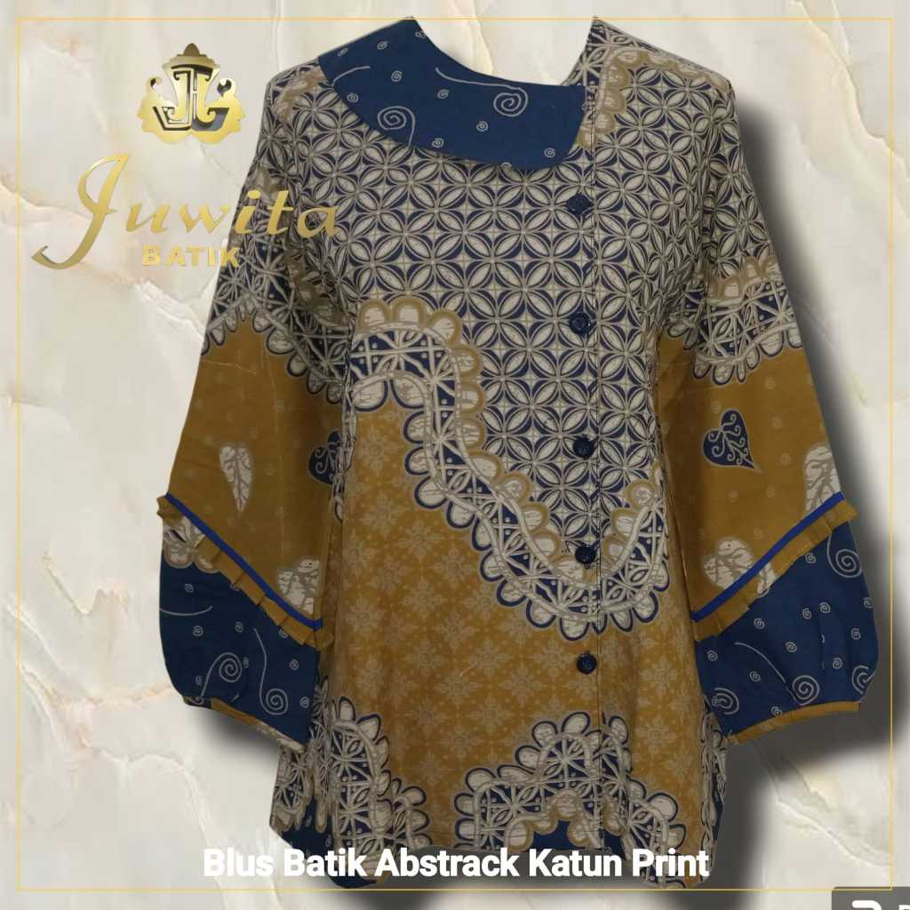 BLUS WANITA KATUN BATIK PRABU ABSTRACK KONTEMPORER PRINT OPCTR 171090032