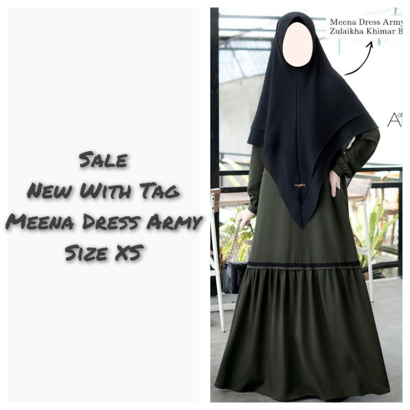 NWT (baru) Meena dress army atelierAngelina