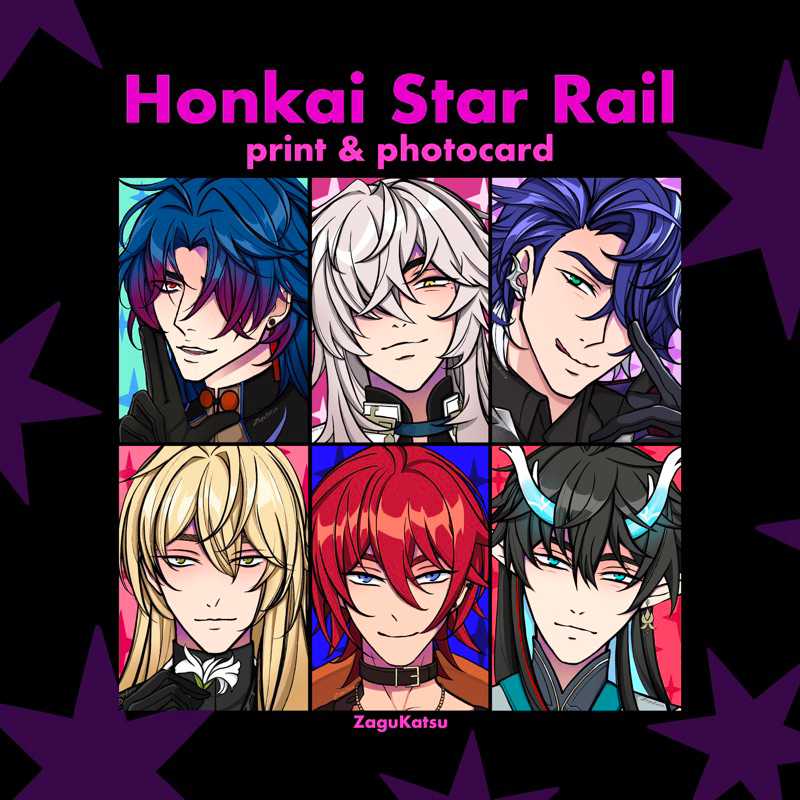 Photocard Honkai Star Rail HSR dan Prints (Jingyuan,Blade,Sampo,Luocha,Luka,Danheng)