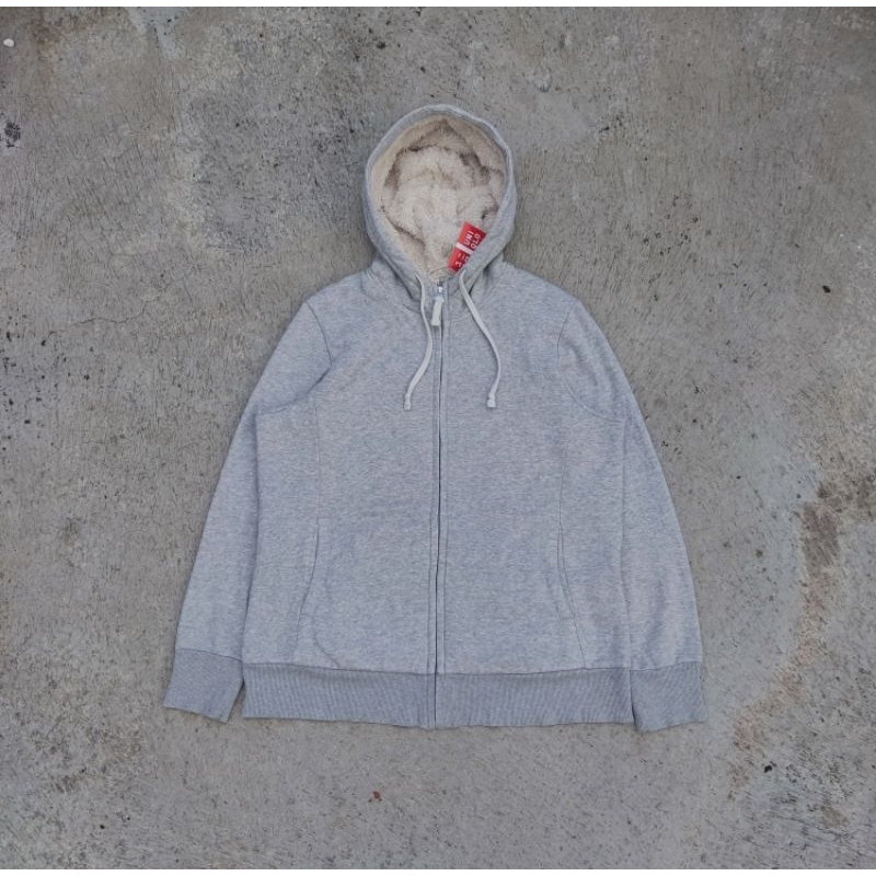 Hoodie Uniqlo Sherpa Abu (Zipper)