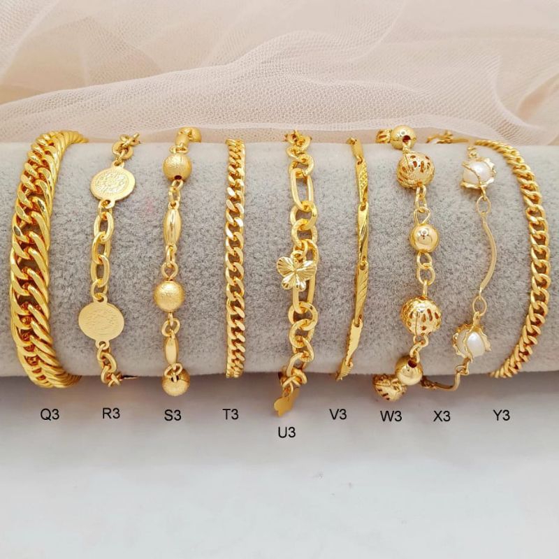 Gelang xuping lapis emas 18 & 24 karat seperti emas asli