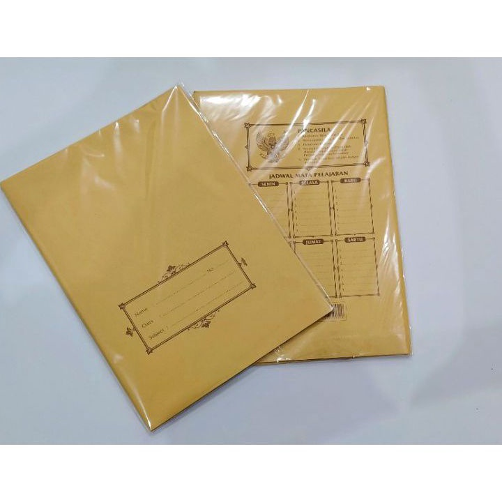 

Ready Sampul Buku Coklat Quarto Nama 1 pak