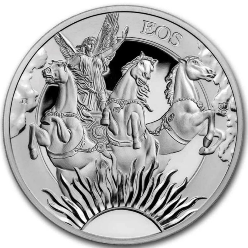 Perak ST Helena Eos and the horses 2023 1 oz silver coin