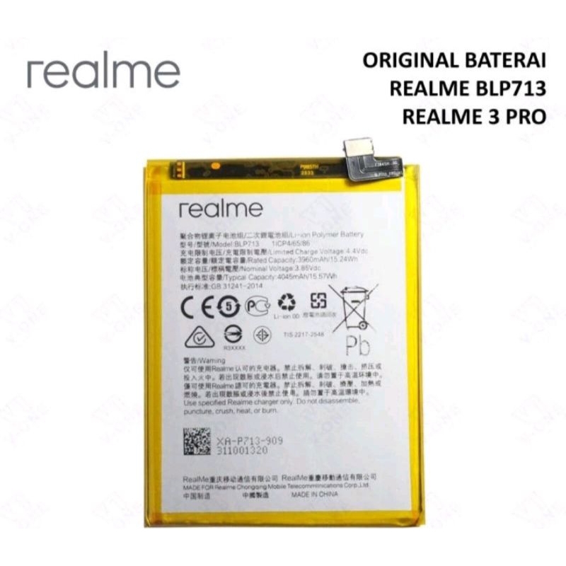 Baterai Batre Realme BLP713 Realme 3Pro Original new / Batre Realme C3Pro