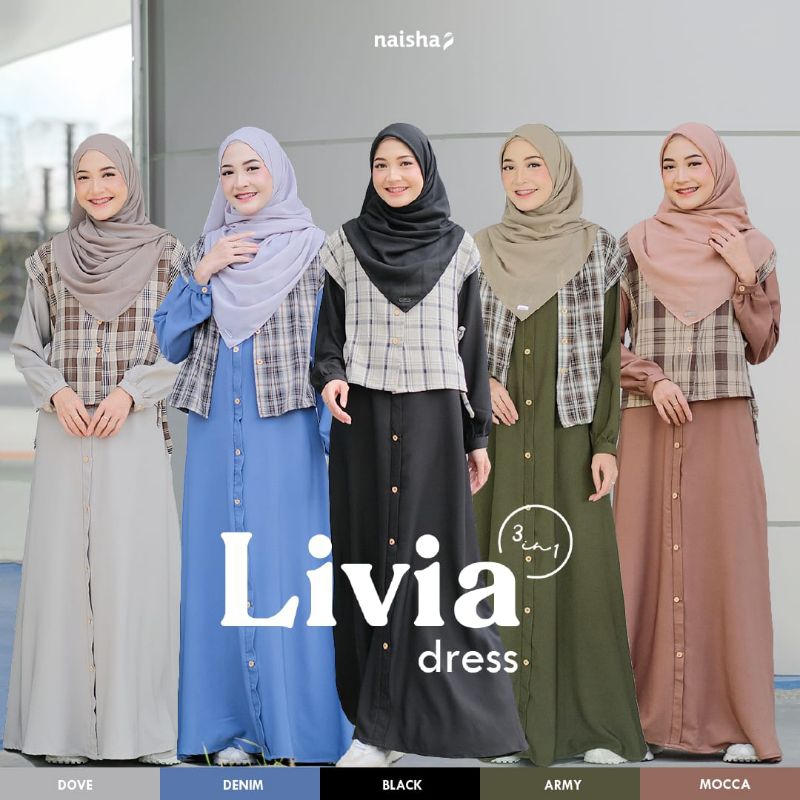 livia dress by naisa local brand original