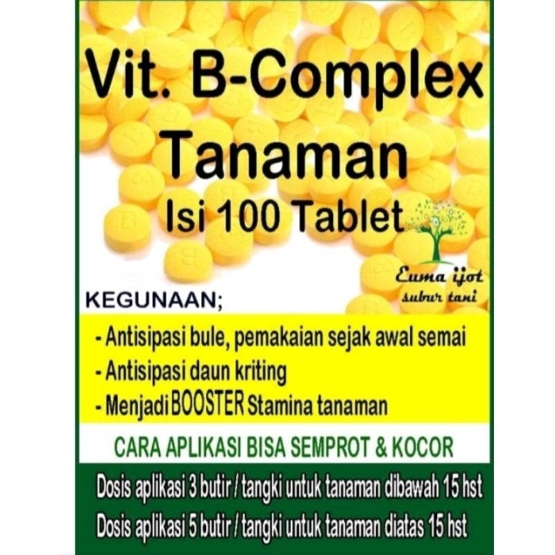 Vit. B-Complex Tanaman isi 100 Tablet