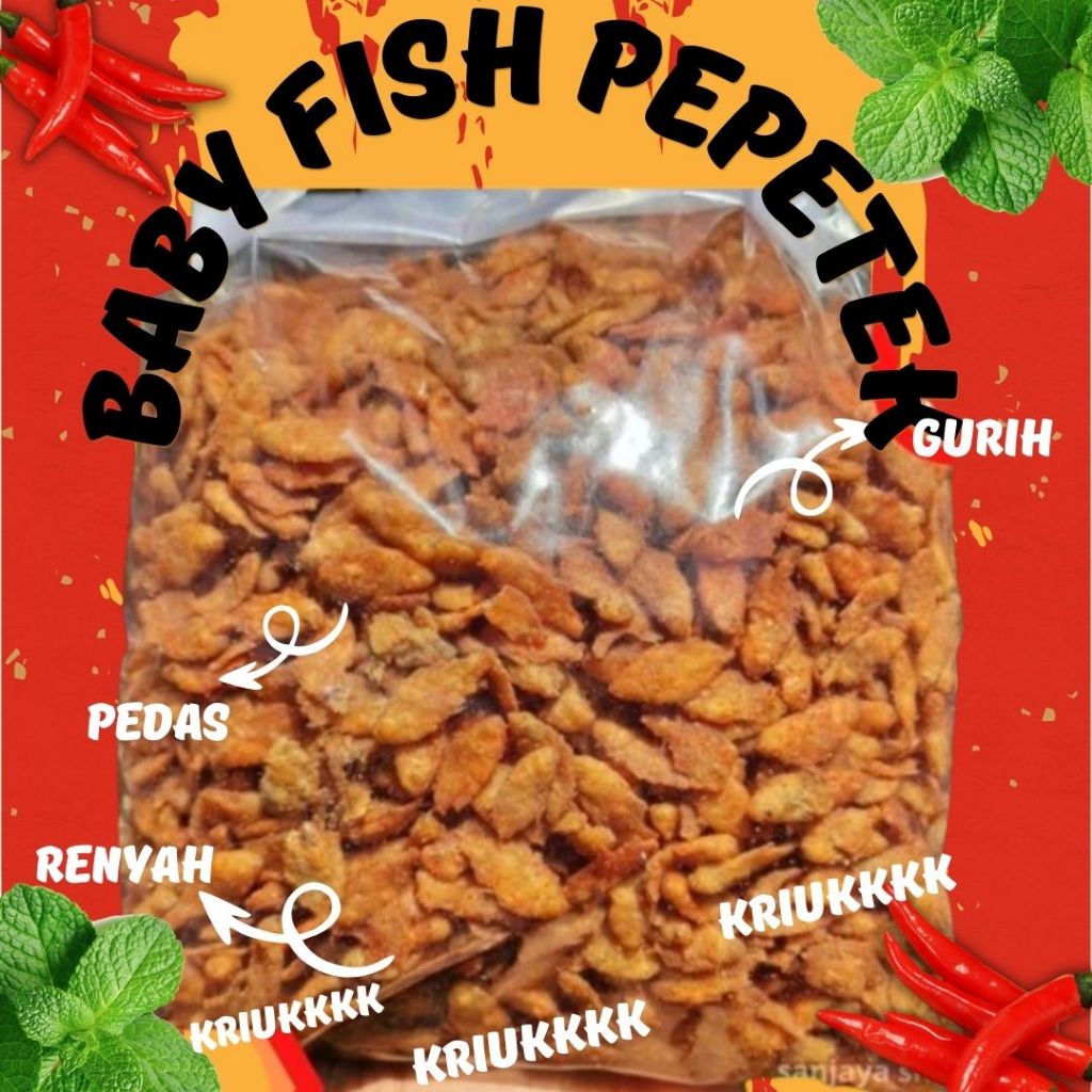 

(250 g) IKAN CRISPY PEPETEK PEDAS - BABY FISH CRISPY - CEMILAN TEMAN MAKAN NASI