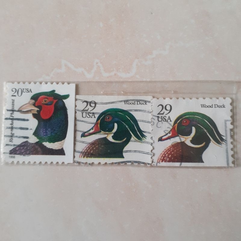 

(A) Perangko USA Flora and Fauna Issue Tahun 1991-1998 set 3pcs