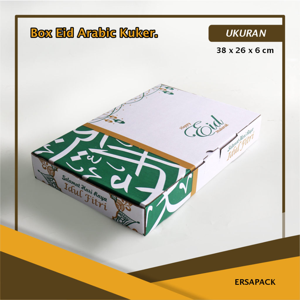 

BOX KUKER EDISI EID ARABIC Uk. 38 x 26 x 6 cm (Toples 250gr isi 6) - HampersLebaran/ BoxKueKering/BoxParcel