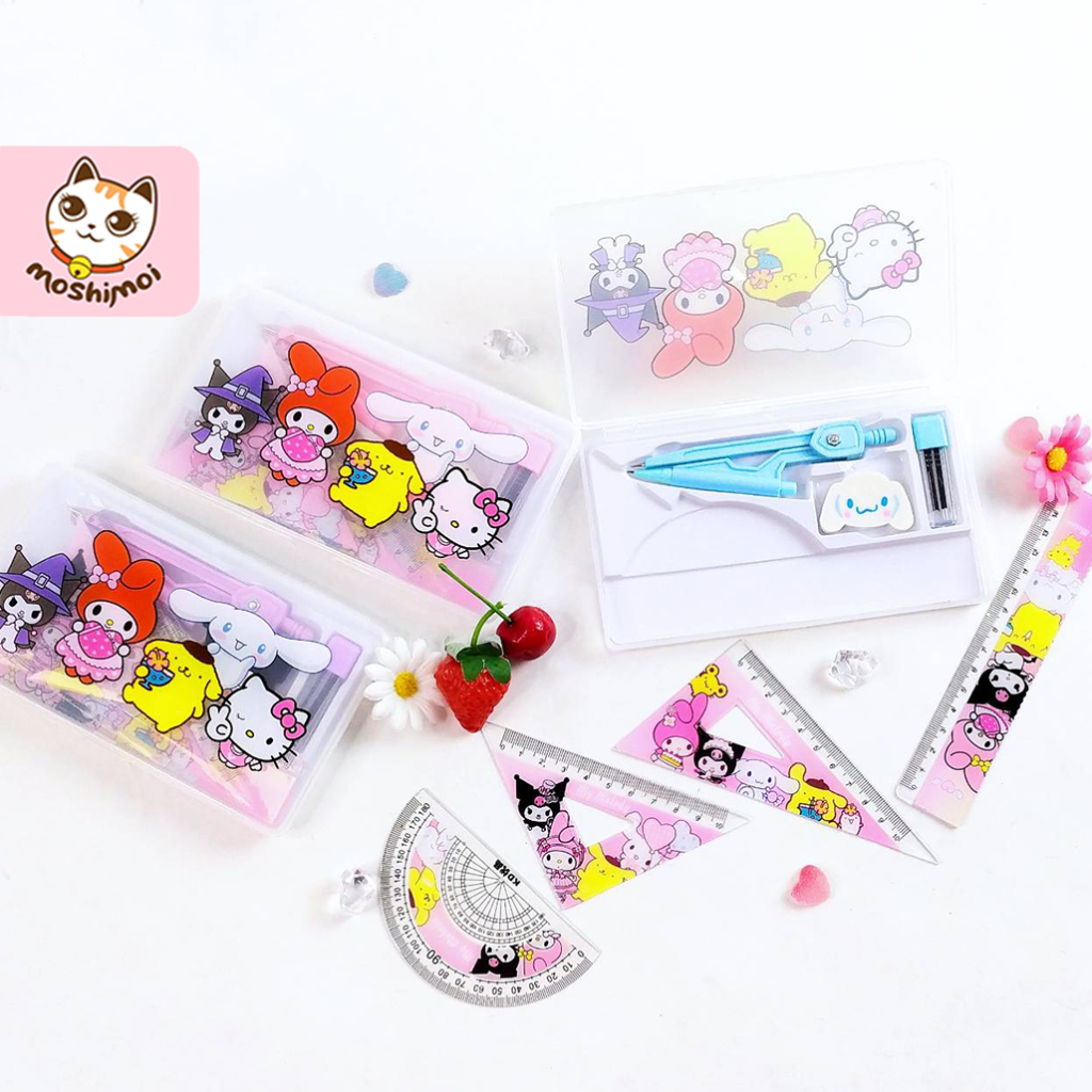 

Jangka Sekolah/Math Set/Penggaris Set Motif Lucu