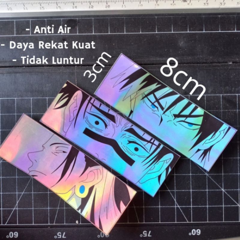 

Stiker Anime Jujutsu Kaisen / Sticker Hologram / Gojo Satoru / Itadori Yuji
