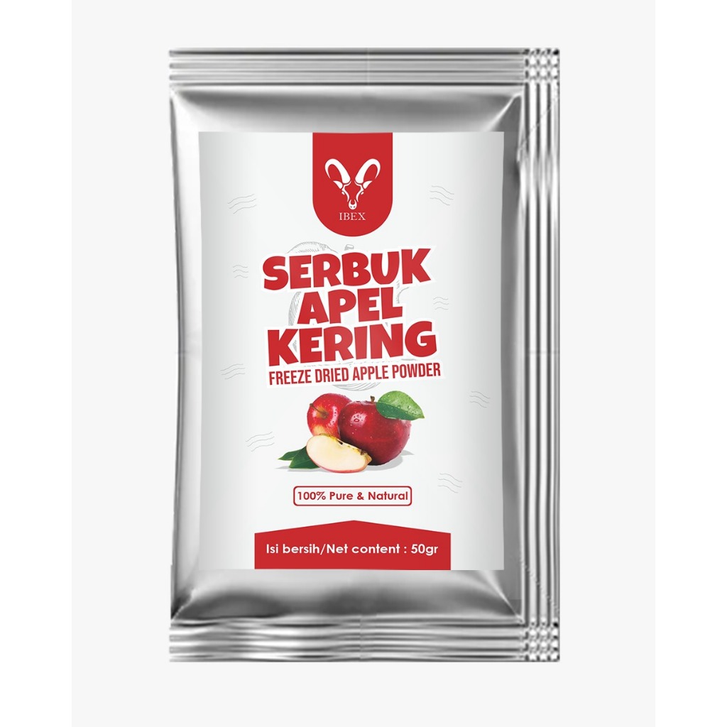 

IBEX Freeze Dried Apple Powder/Serbuk Makanan dan Minuman/Serbuk Apel Kering 100% Pure (1 Sachet)