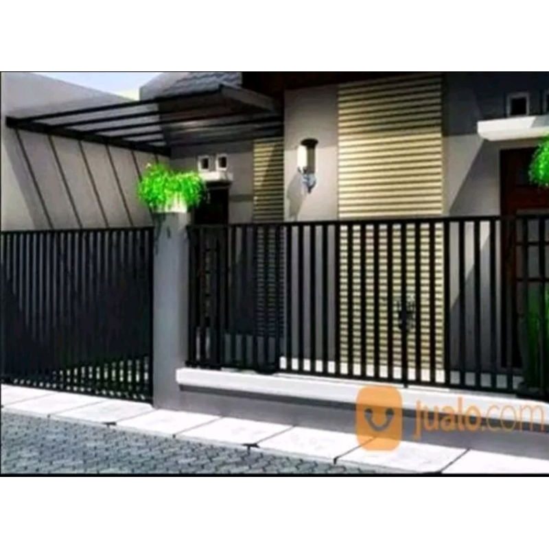 PINTU PAGAR DORONG MINIMALIS