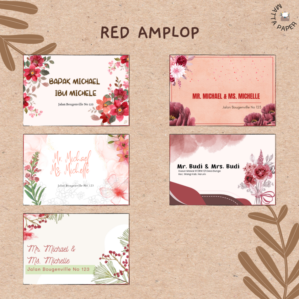 

AMPLOP NAMA -- RED STYLE