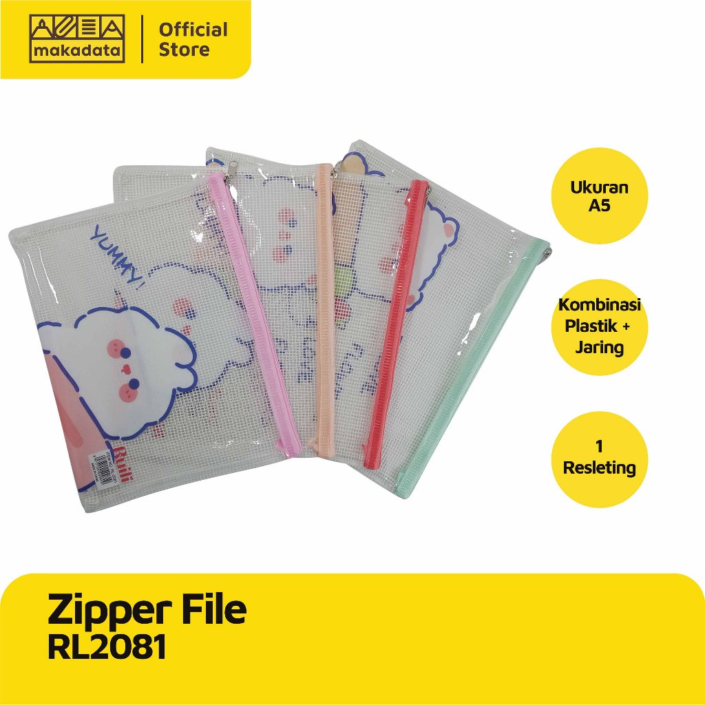 

ZIP FILE / ZIPPER FILE / DOCUMENT BAG JARING TRANSPARAN A5 2081 MURAH