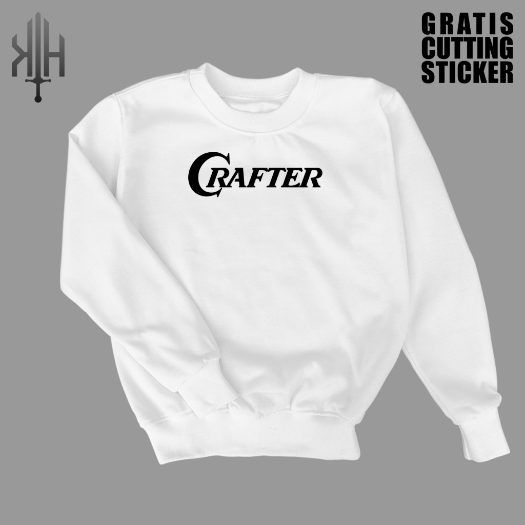 Crewneck Sweater Crafter Guitar Logo-Crewneck Pria-Sweater Wanita