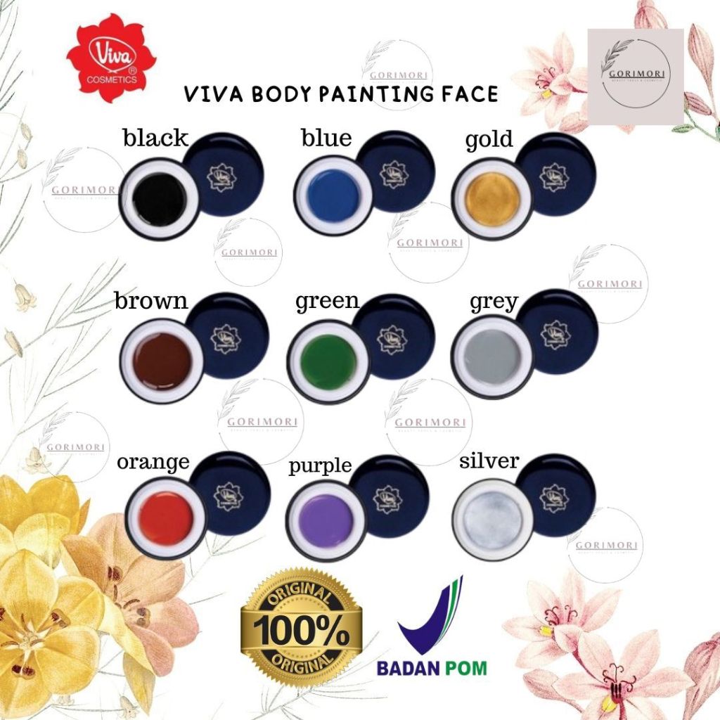 [𝙂𝙊𝙍𝙄𝙈𝙊𝙍𝙄] VIVA BODY PAINTING FACE -CAT TUBUH WAJAH MAKE UP