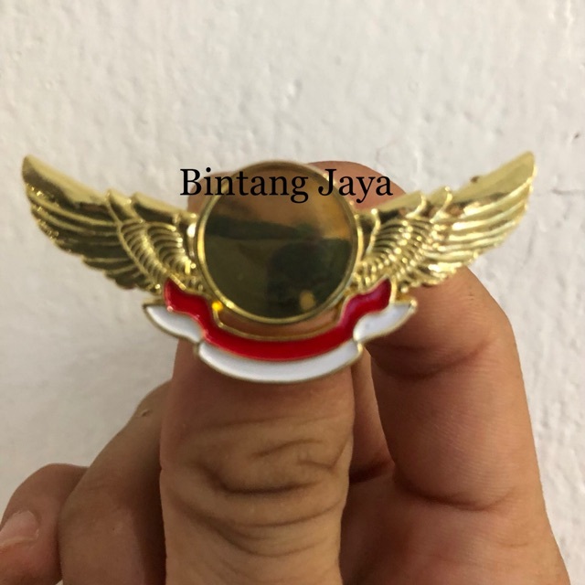Pin bross Wing Wings Polos Polosan tanpa logo kuningan Kwalitas Bagus