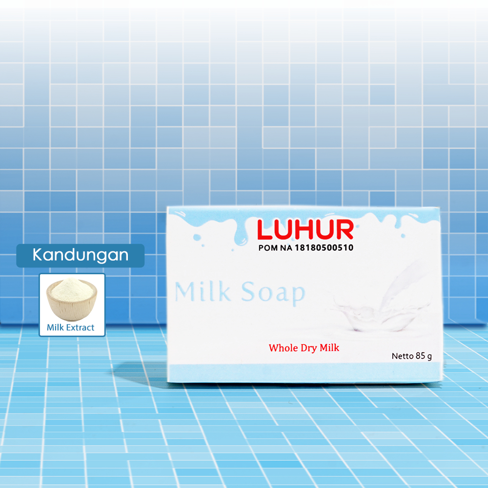 Milk Soap Luhur Skincare Sabun Susu Sapi Pemutih Badan Permanen untuk Remaja Wajah Muka Kulit Aman A
