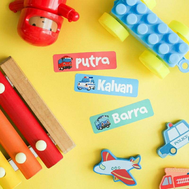 

Label nama Sticker nama Waterproof Printing Karakter TAYO