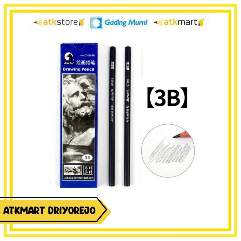 

(12 PCS) MARIES DRAWING PENSIL C7401 3B - PENSIL GAMBAR - PENSIL SKETSA