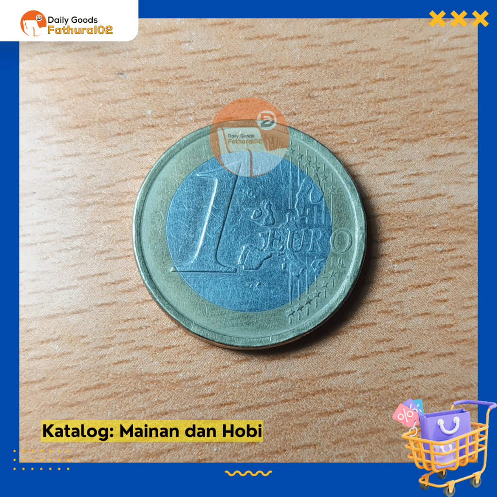 Uang Koin Kuno Luar Negeri 1 Euro Spanyol Eropa Emisi Tahun 2003