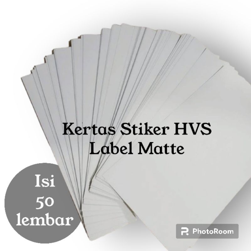 

Kertas Stiker Matte Ukuran HVS (Isi 50 lembar)