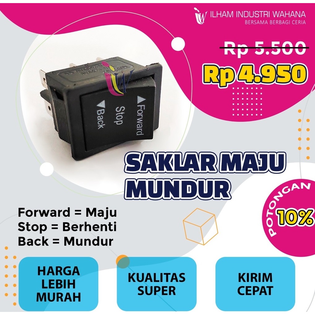 Saklar maju mundur mobil motor remot aki