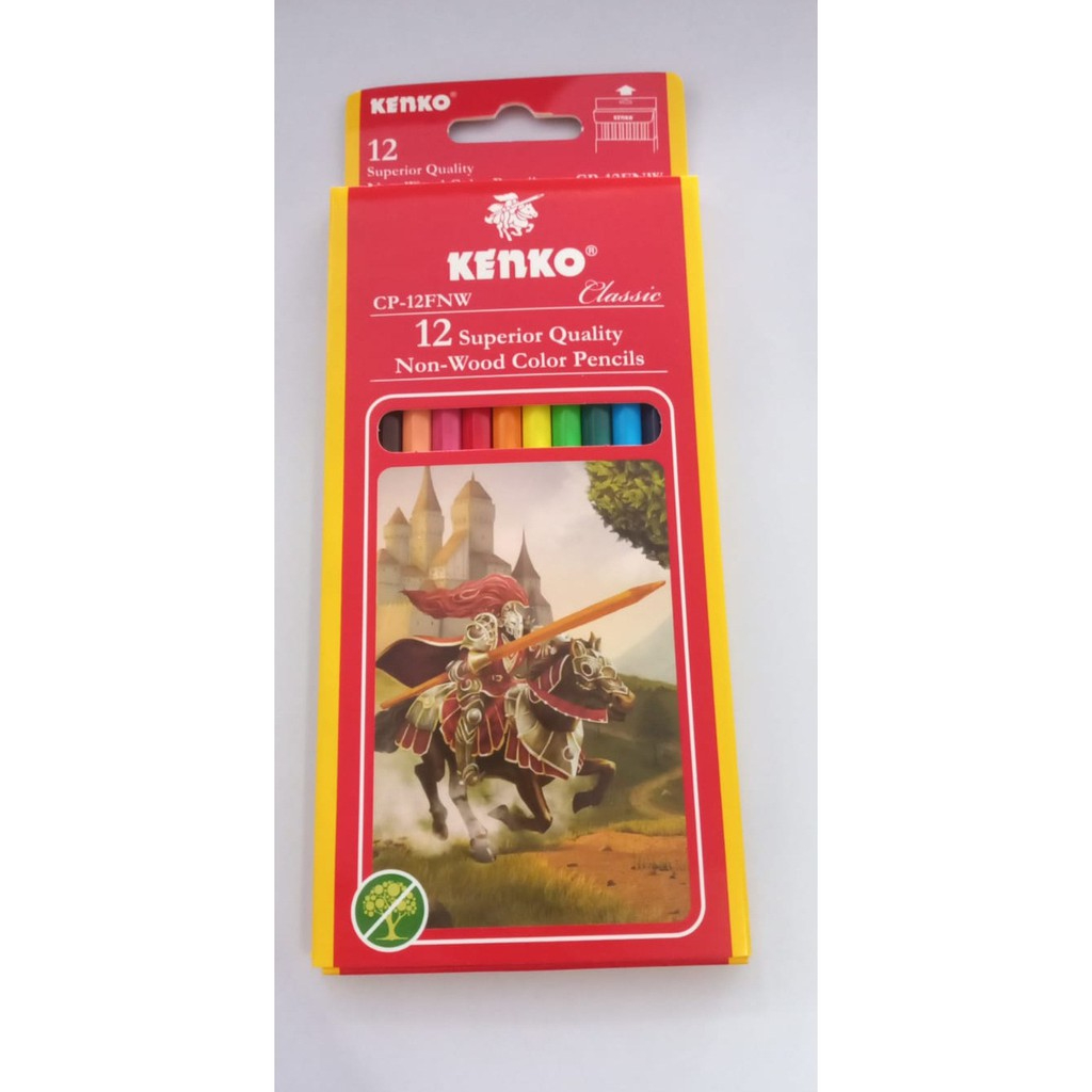 

Pensil Warna Kenko CP-12FNW / Non-Wood Color Pencils / 12Warna / kenko
