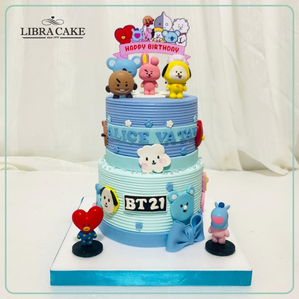 Kue ulang tahun custom Bt21