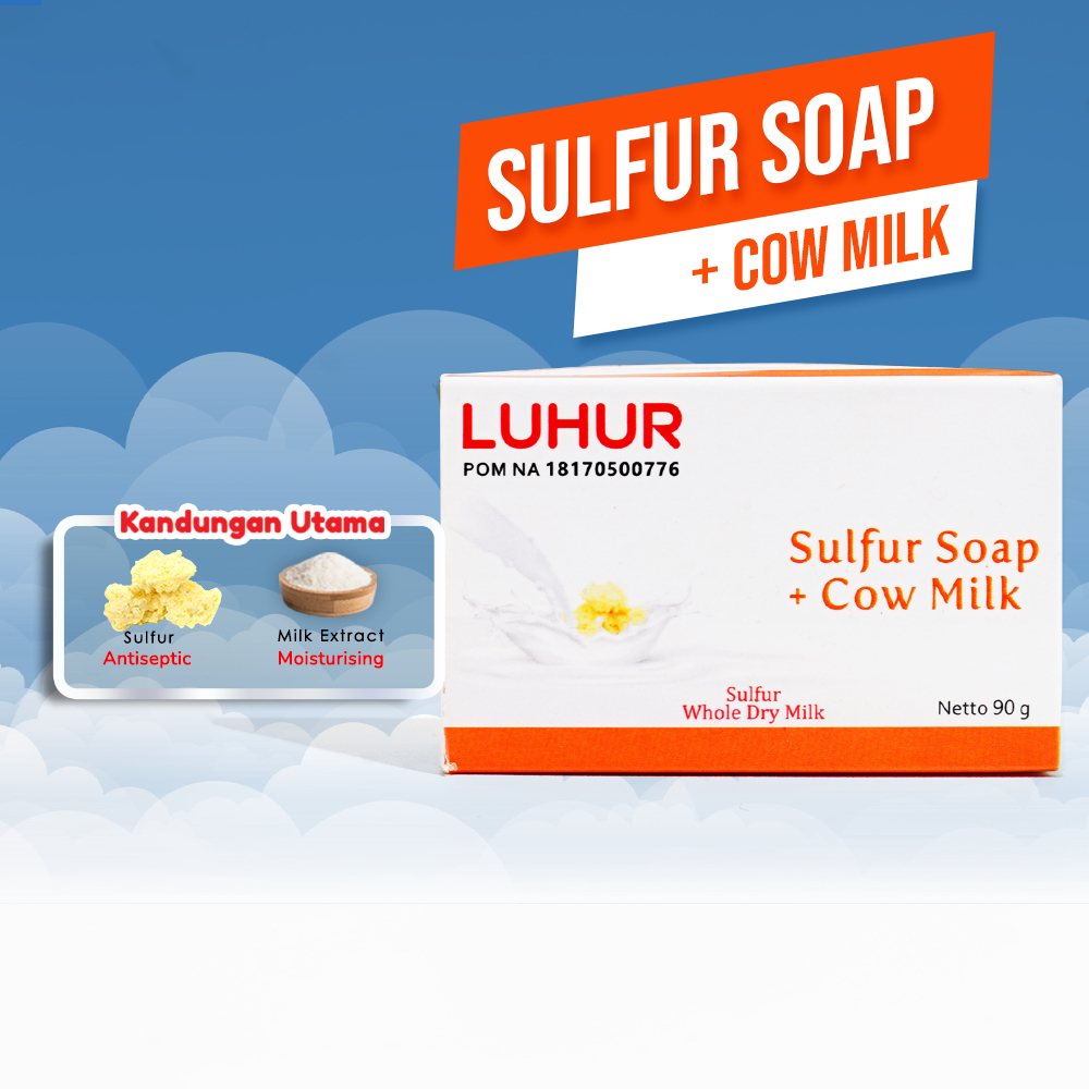 Sabun Sulfur Luhur Skincare Sabun anti BAKTERI Ampuh Panu Kurap Koreng Kudis Gatal Jerawat LUHUR SKI