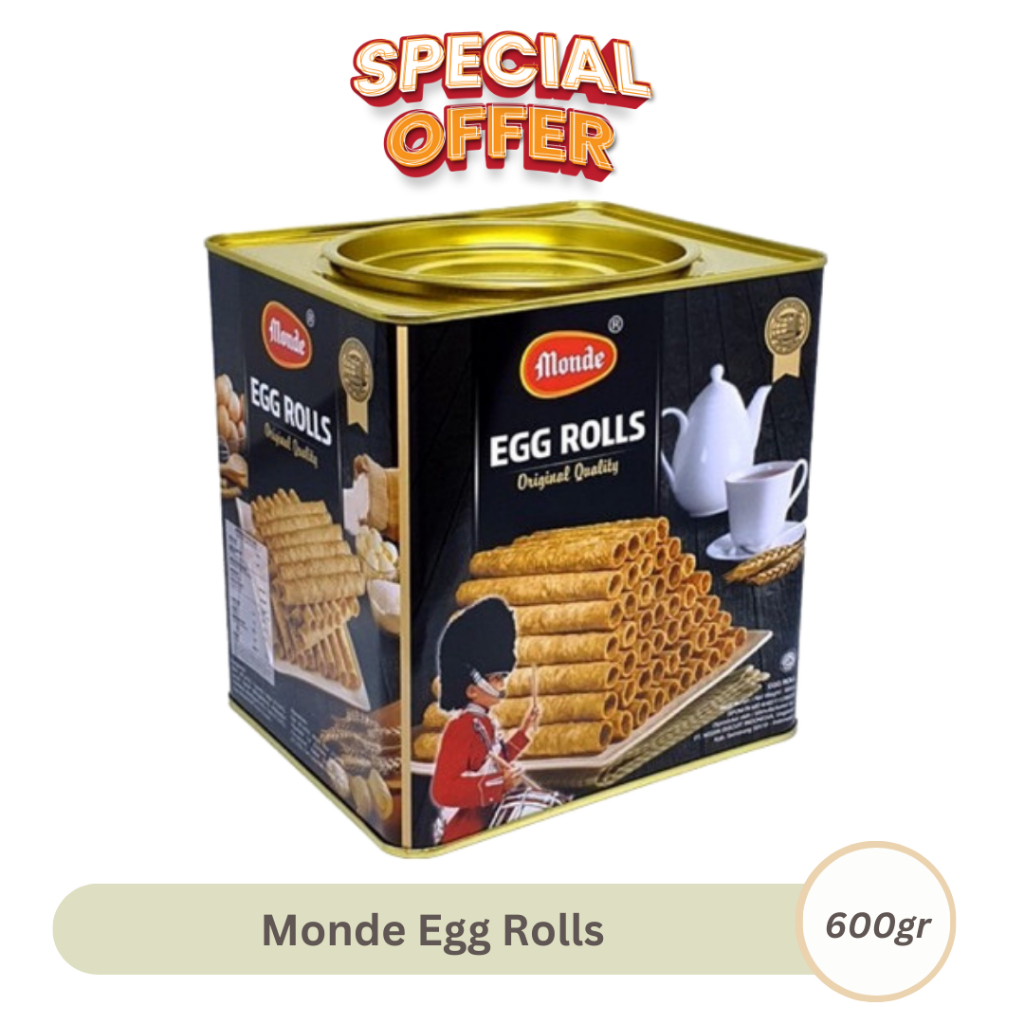 

Egg Rolls Monde 600gr Stick Wafer Roll Kemasan Kaleng