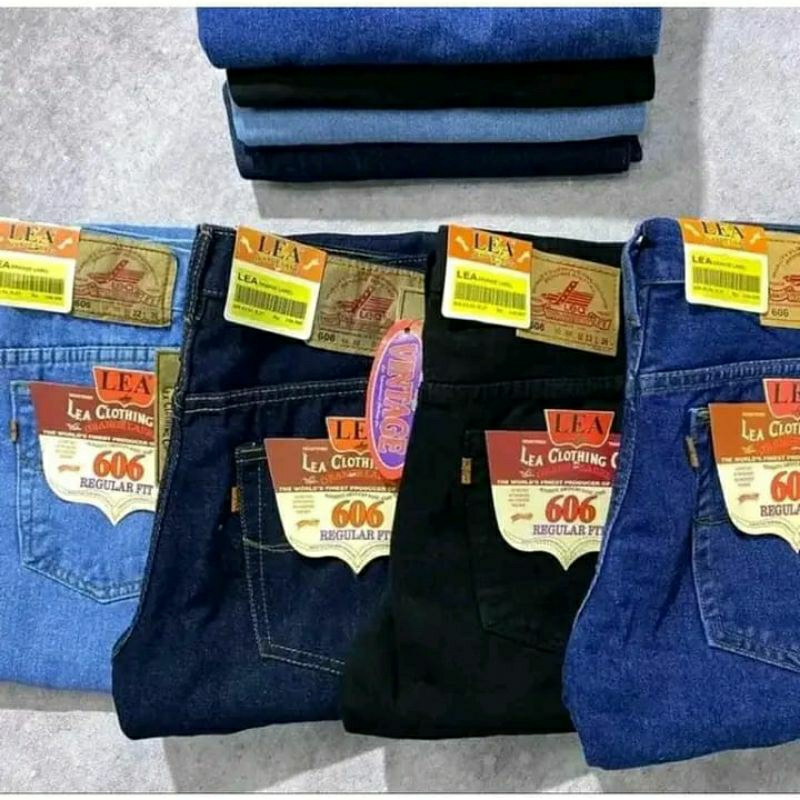 Celana Jeans Pria Panjang LEA 606 REGUREL FIT | BASIC JEANS | ORIGINAL