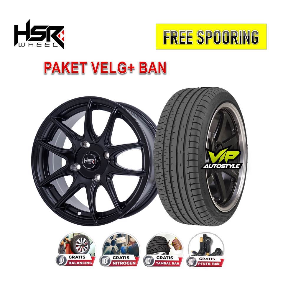 Paket Velg Mobil Karimun, Karimun wagon R HSR Kamikaze R15 Plus Ban ( Free ongkir )