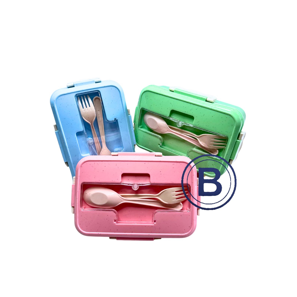 Kotak Makan Plastik Warna/Lunch Box/Ompreng/Tempat Makan b004