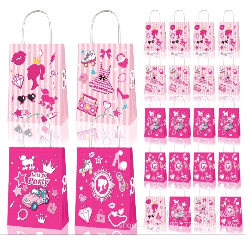 

GOODIE PAPER BAG BARBIE TAS SNACK SOUVENIR KADO ULANG TAHUN ANAK TAS ULTAH KANTONG HAMPERS KADO