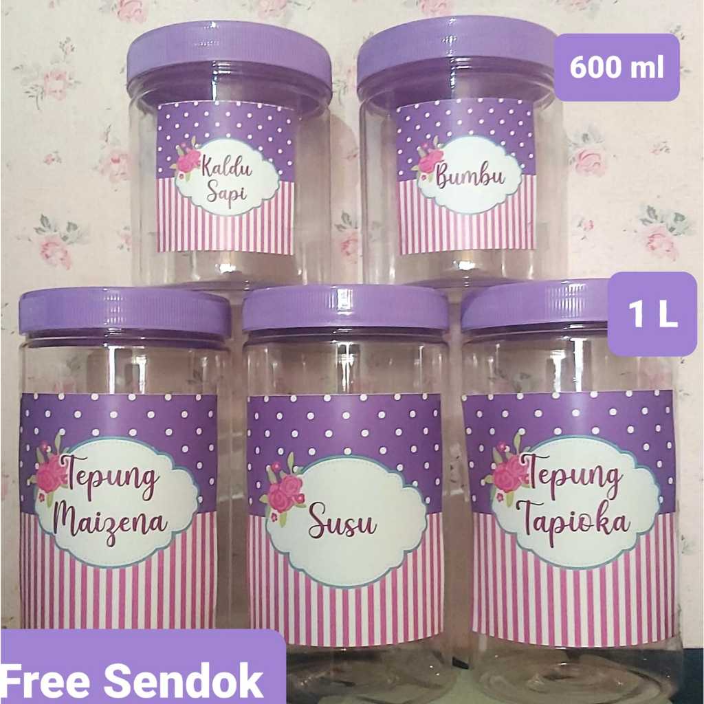 Toples bumbu ungu / toples bumbu free stiker / toples tutup ungu/ toples bumbu / toples ungu / tople