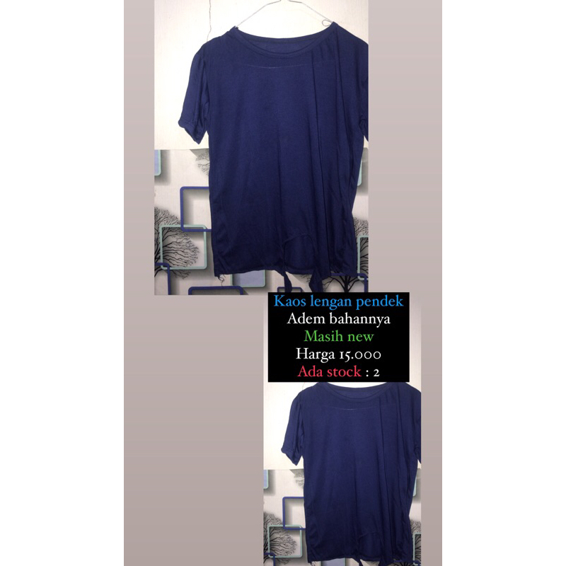 Pl kaos lengan pendek navy