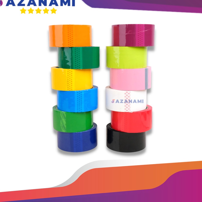 

LAKBAN WARNA WARNI 2 INCH 4MM X 5M SAZANAMI ISOLASI WARNA SELOTIP WARNA