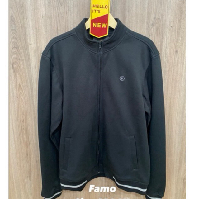 Bomber Zipper up famo Original hitam keren original