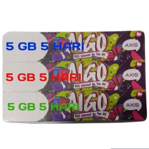 VOUCHER AXIS  AIGO 5 GB 5 HARI (Sumatera)