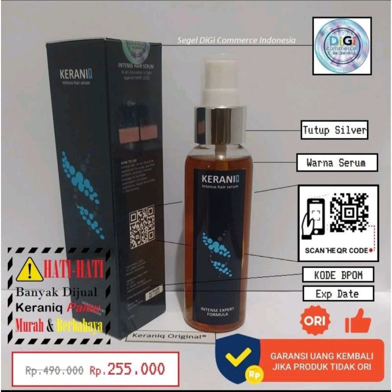 keraniq hair serum penumbuh rambut obat original asli botak keranik KERANIQ ori