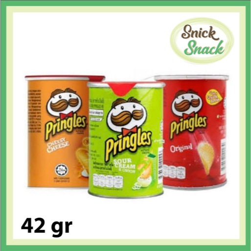 

Pringles Mini 42 gr Keripik Kentang Original Sour Cream Cheese Keju