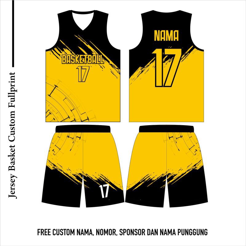 Jersey Basket Basketball Custom Fullprint