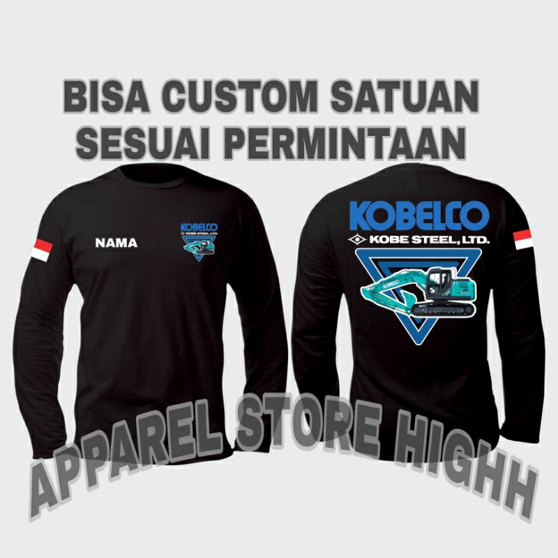 Kaos Kobellco EXCAVATOR KOMATSU Alat Berat / Baju Kobellco Excavator kaos Caterpillar / Atasan Pria 