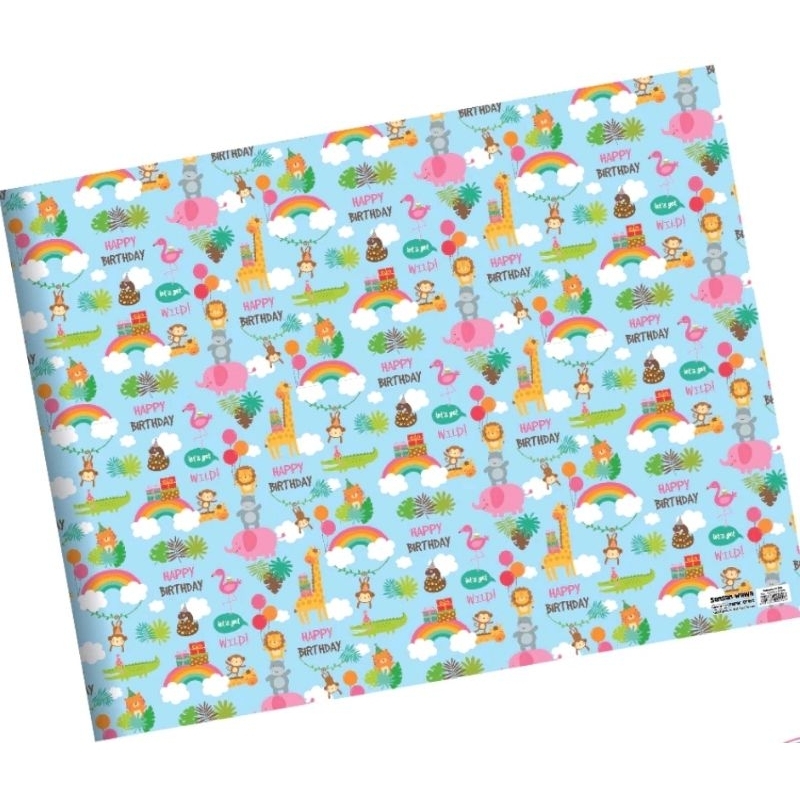 

KERTAS KADO/BUNGKUS KADO SANSAN WAWA/SANWA HAPPY BIRTHDAY/HBD/ANIMAL SW5734