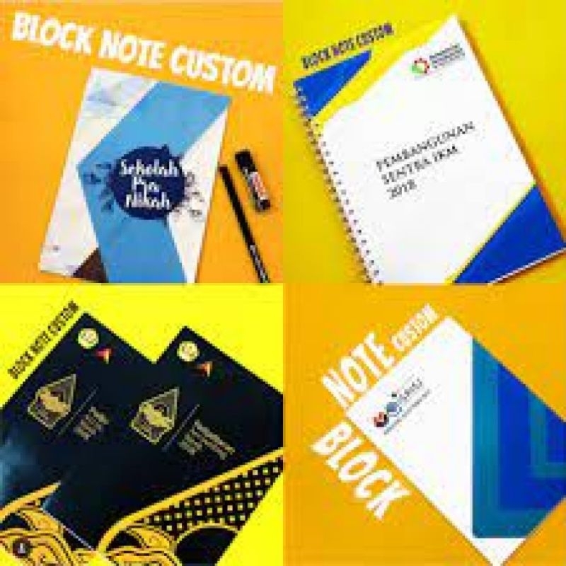 

Souvenir Block Notes Custtom Notebook Custom Blocknote A6 ukuran 10cmx14.5 cm, 40 lembar (80 halaman) Custom