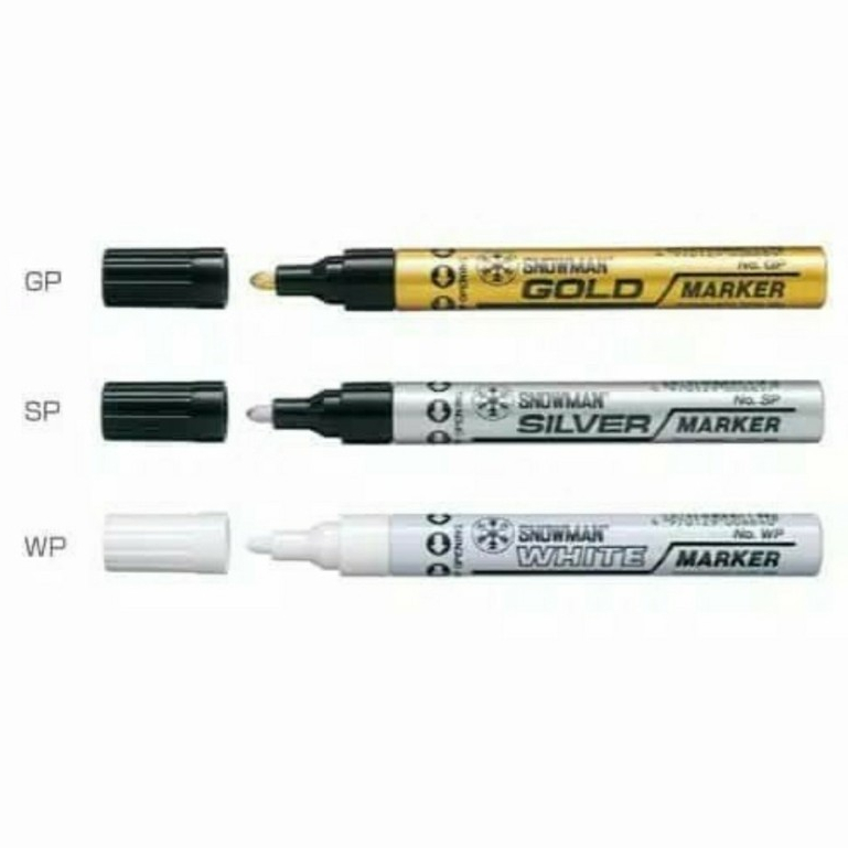 

Spidol Snowman Paint Marker Permanent BESAR ( White Silver Gold )